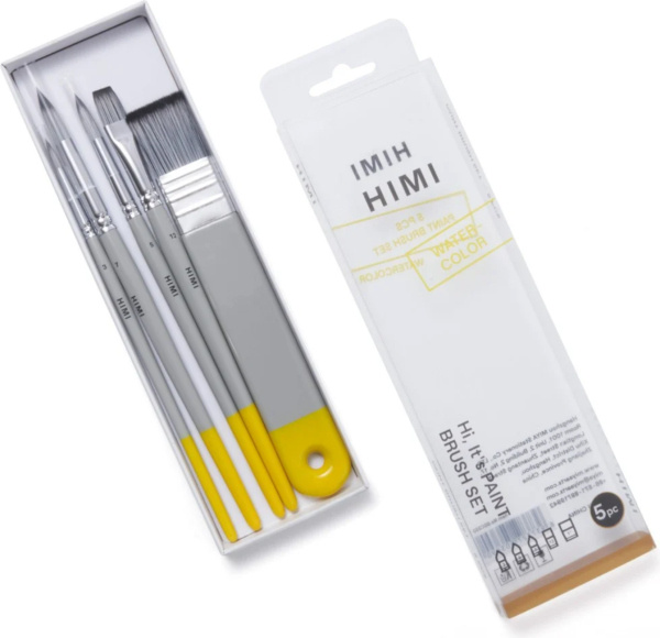 HIMI Sada štětců pro akvarel a kvaš - 5 kusů Himi