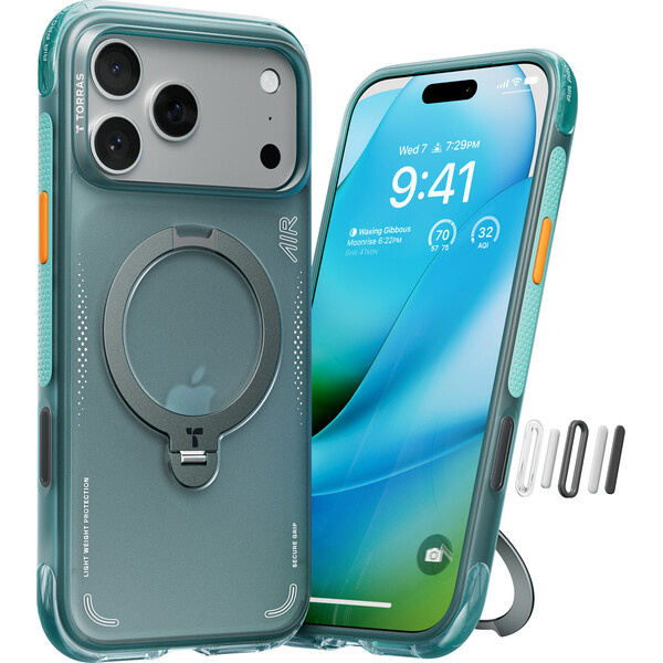 Torras Ostand Q3 Air MagSafe kryt iPhone 17 Pro glacier sprint