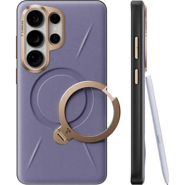 Torras Ostand Q3 VegSkin MagSafe kryt Samsung Galaxy S26 Ultra dark purple