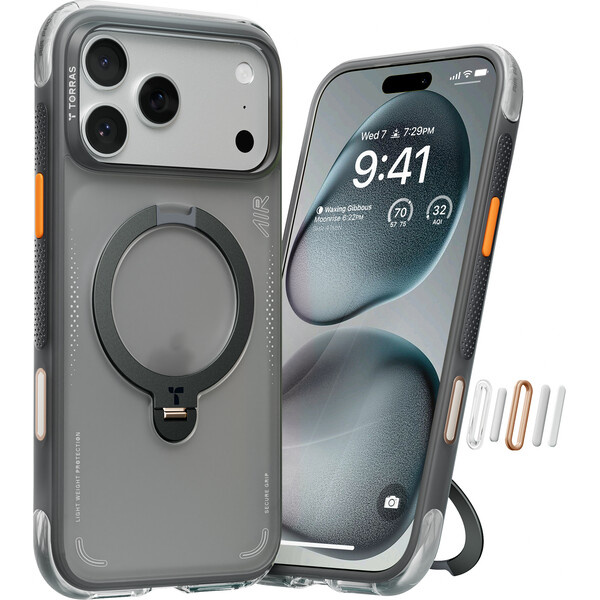 Torras Ostand Q3 Air MagSafe kryt iPhone 17 Pro shadow black