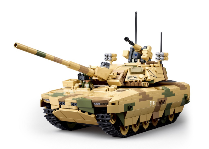 Sluban Model Bricks M38-B1628 Hlavní bitevní tank ZTZ-100 v měřítku 1:35