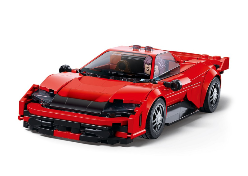 Sluban Model Bricks M38-B1507 Sportovní vůz červený v měřítku 1:32