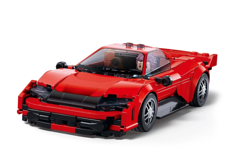 Sluban Model Bricks M38-B1507 Sportovní vůz červený v měřítku 1:32