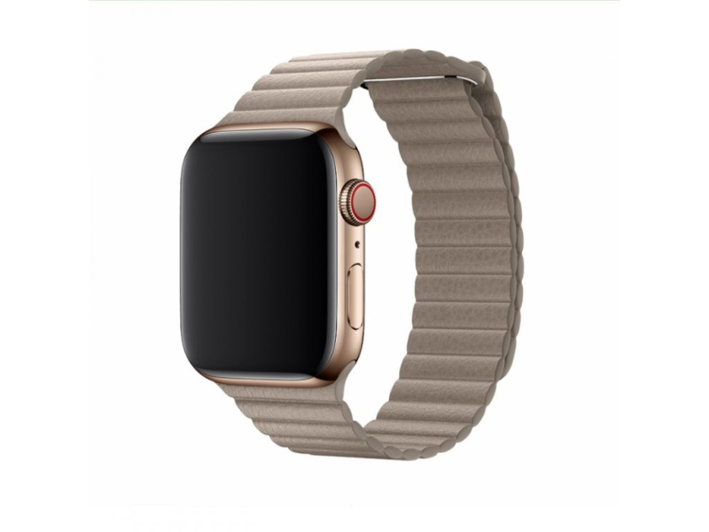 Řemínek pro Apple Watch 42mm / 44mm - Devia, LeatherLoop Stone