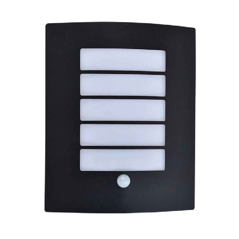 Lutec Venkovní nástěnné svítidlo SLIM se senz.pohybu, IP44, tm.šedá, 23 x 30 cm