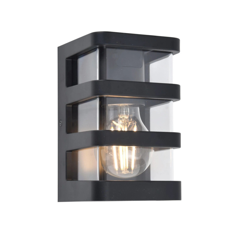 LUTEC Venkovní nástěnné svítidlo DALTON IP44, matná černá, 165 × 100 × 101 mm