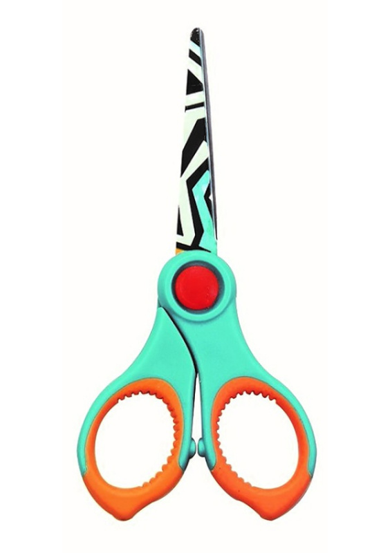 Školní nůžky KEYROAD Tattoo, 15cm, Graffiti,blistr KEYROAD