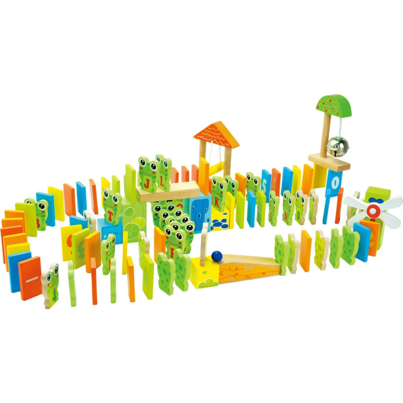 Small foot dřevěné domino žabky na hřišti