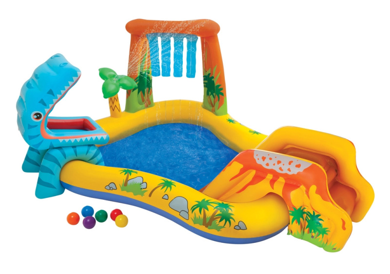 Nafukovací Bazénové Hrací centrum Dinosaurus 249 x 191 x 109 cm, Intex 57444NP