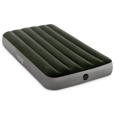 Intex 64777 Nafukovací postel Dura-Beam Twin Prestige 99x191x25cm s ruční pumpou na baterie