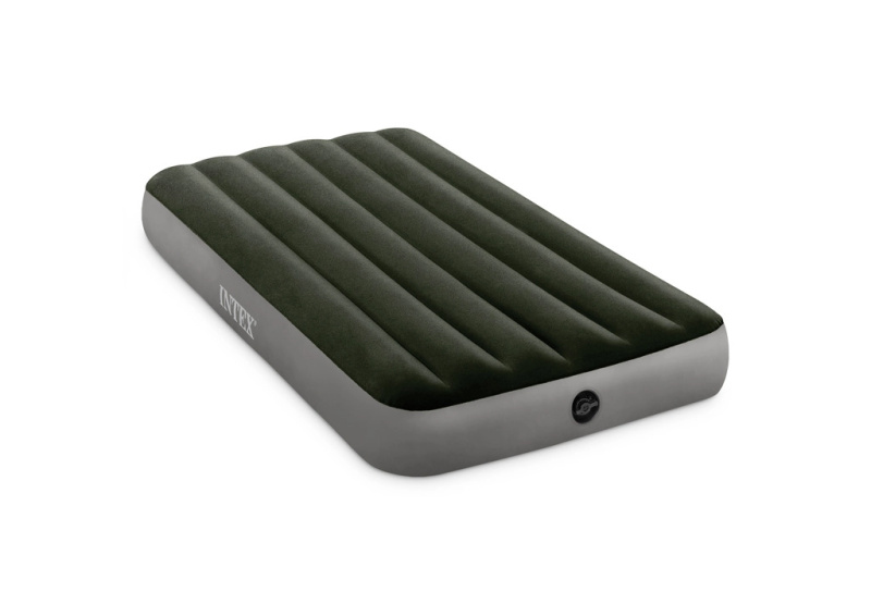 Intex 64777 Nafukovací postel Dura-Beam Twin Prestige 99x191x25cm s ruční pumpou na baterie