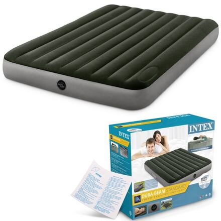 INTEX QUEEN DURA-BEAM DOWNY AIRBED WITH FOOT BIP 152x203cm 64763