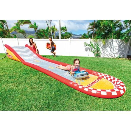 Intex Vodní skluzavka 561x119x76 cm + 2 lehátka