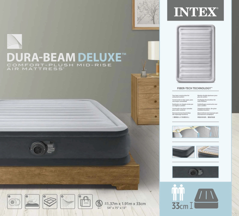 Intex Air Bed Comfort-Plush Full jednolůžko 137 x 191 x 33 cm 67768