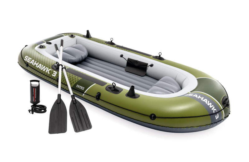 nafukovací člun INTEX Seahawk 3 se sedačkami, vesly a pumpou