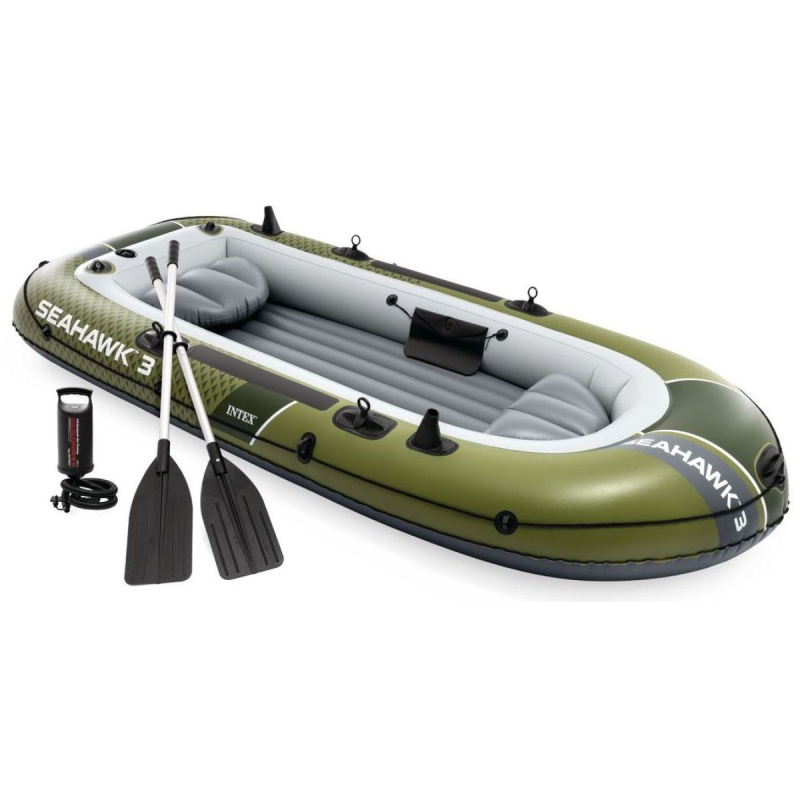 nafukovací člun INTEX Seahawk 3 se sedačkami, vesly a pumpou