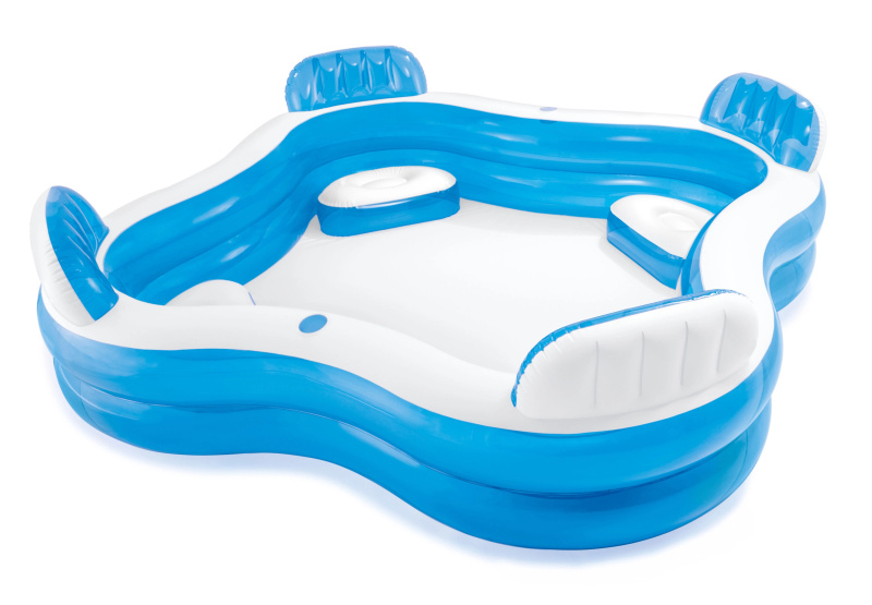 Intex 56475 Transparent s opěradly 229 x 229 x 66 cm