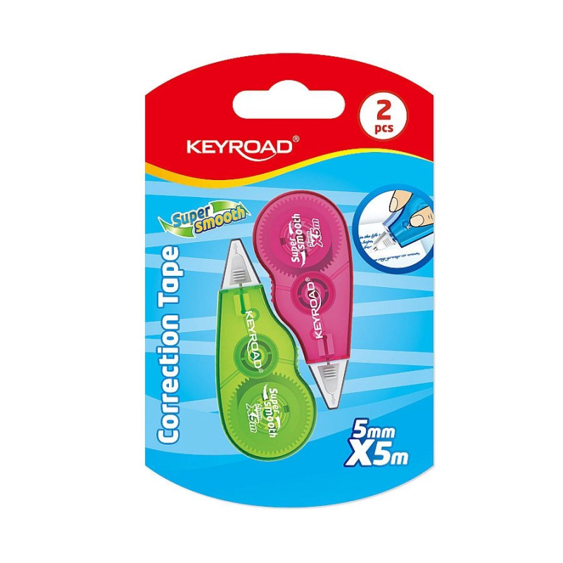 Korekční strojek KEYROAD MINI, 5mm x 5m, blistr 2ks KEYROAD