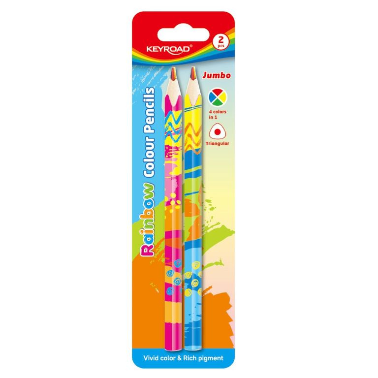 Pastelky KEYROAD Magic, Jumbo trojhranné, blistr 2ks KEYROAD