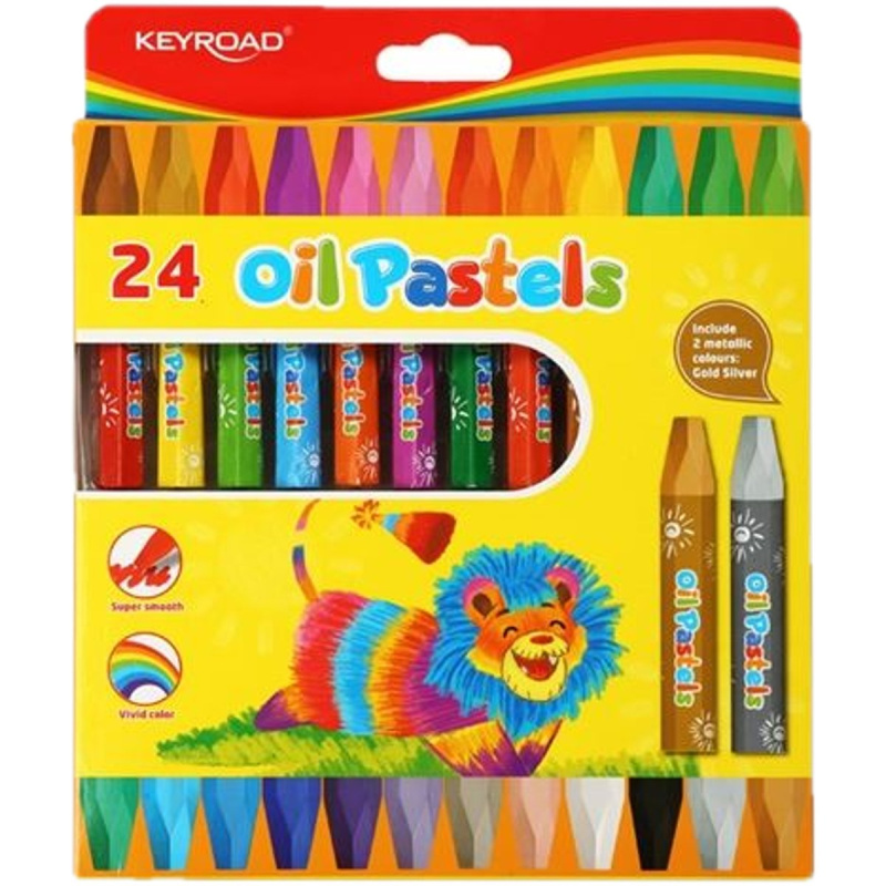 Olejové pastely KEYROAD - 24 ks