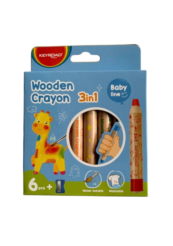 Akvarelové pastely 3v1 KEYROAD 6ks KEYROAD