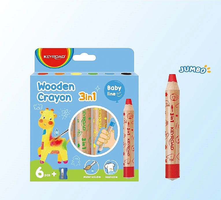 Akvarelové pastely 3v1 KEYROAD 6ks KEYROAD