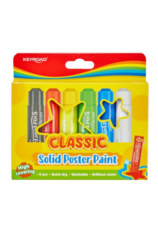 Tuhé temperové barvy KEYROAD Classic, sada 6ks KEYROAD