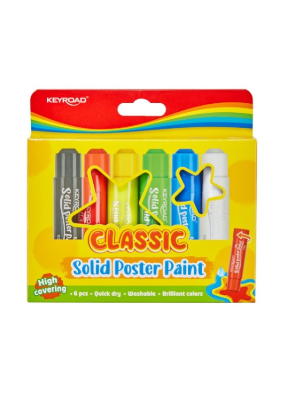 Tuhé temperové barvy KEYROAD Classic, sada 6ks KEYROAD