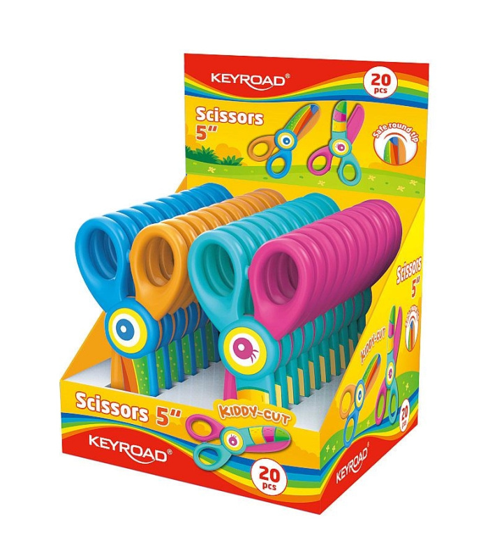 Dětské nůžky KEYROAD Exotic, 12,5cm, asort KEYROAD