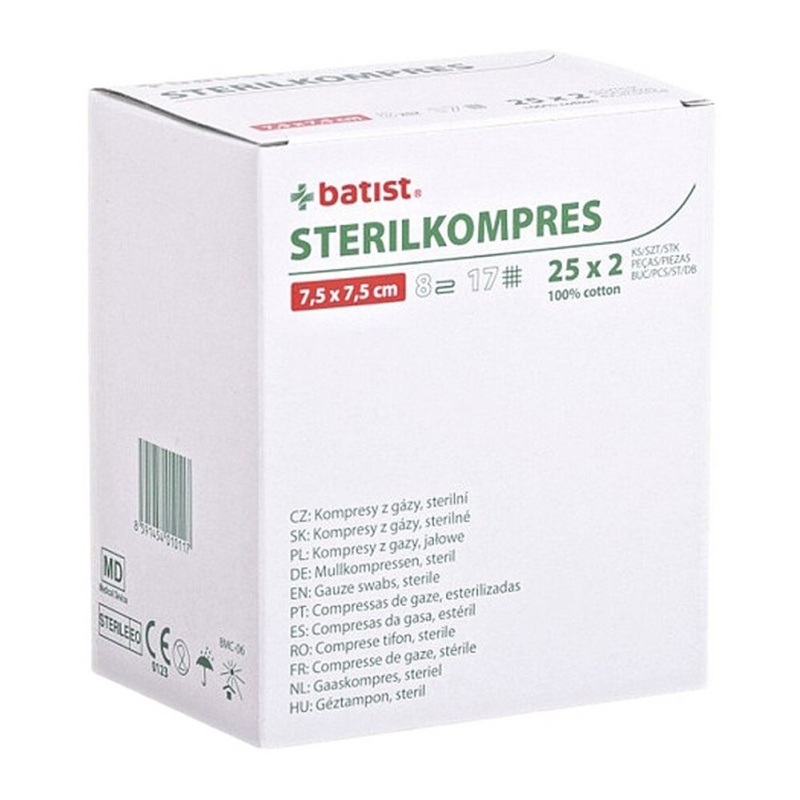 STERILKOMPRES 7.5 x 7.5cm 25 x 2 kusy