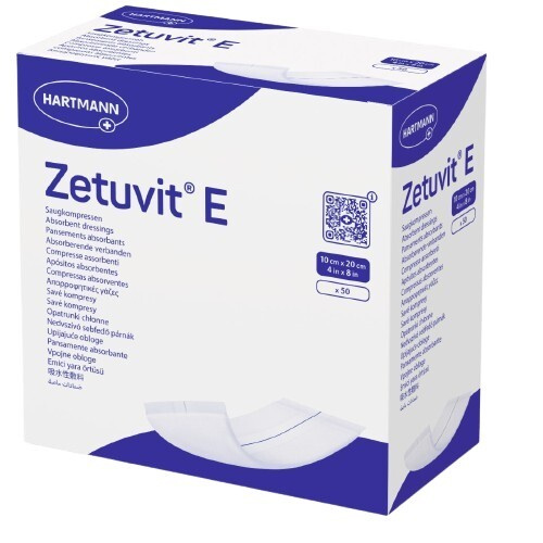 Zetuvit E savé kompresy 10 x 20 cm nesterilní 50 ks