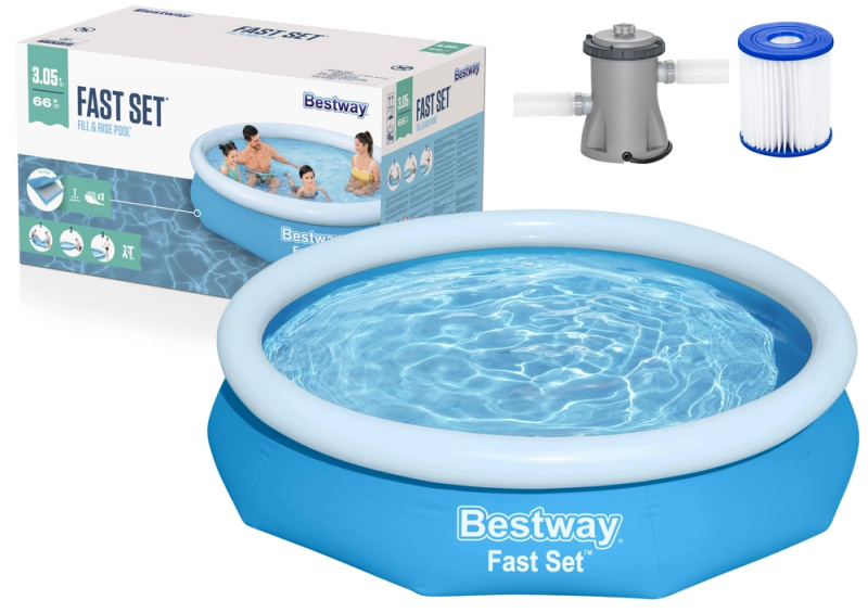 Nafukovací bazén Fast Set, kartušová filtrace, 3,05m x 66cm