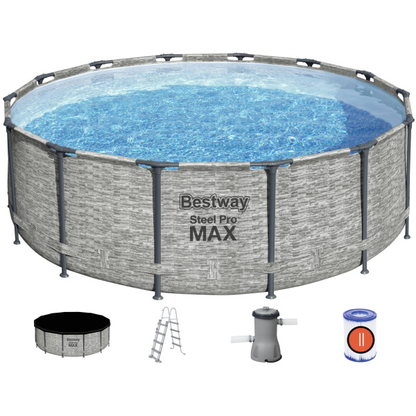 BESTWAY 5619D - Bazén s konstrukcí Steel Pro Max 427 x 122 cm + kartušová filtrace