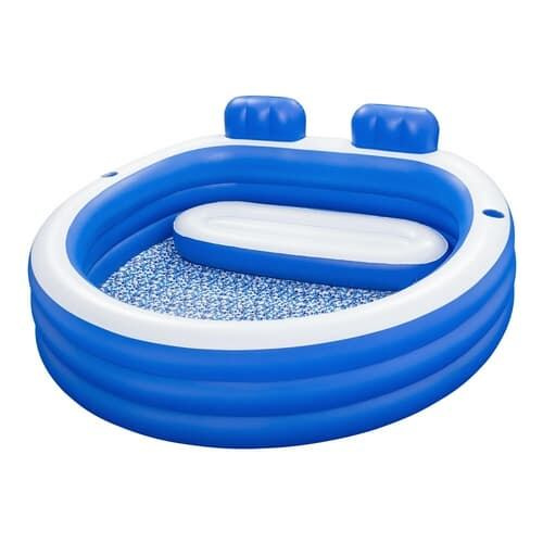 BESTWAY 54422 - Luxusní rodinný nafukovací bazén s posezením 231 x 219 x 79 cm