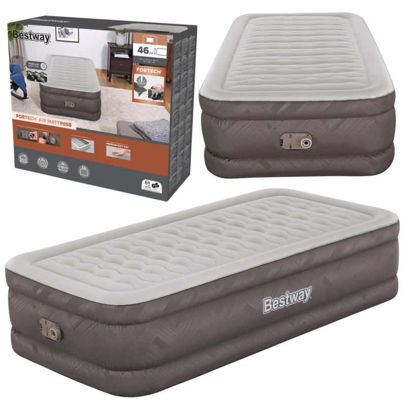 Nafukovací jednolůžková matrace Bestway Fortech s vestavěnou elektrickou pumpou 191 × 97 × 46 cm