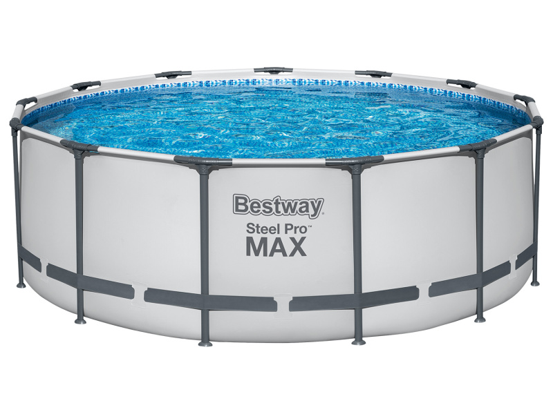 Bestway Bazén s ocelovým rámem Steel ProMAX™ s filtračním zařízením a bezpečnostními schůdky, Ø 3,96 x 1,22 m