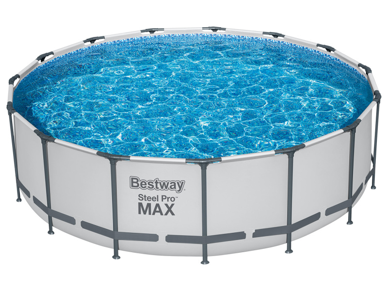 Bestway BazĂ©n Steel Pro Maxâ„˘ s filtraÄŤnĂm zaĹ™ĂzenĂm a schĹŻdky, Ă� 4,57 x 1,22 m
