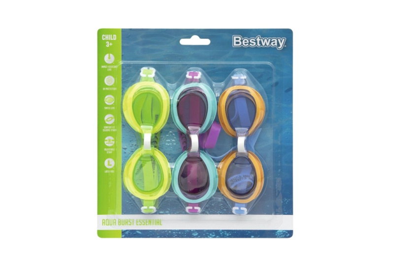 Plavecké brýle Aqua Burst pro děti - 3 balení