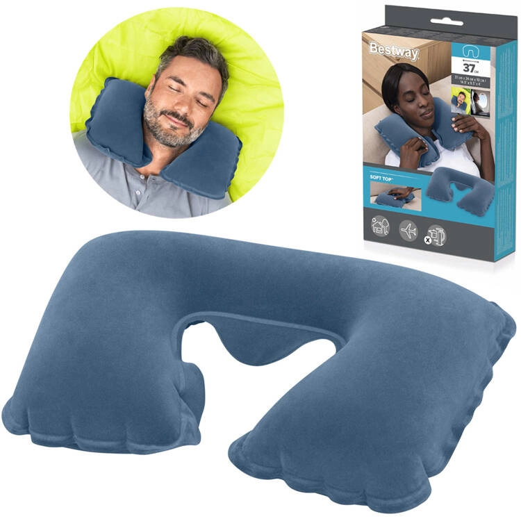 BESTWAY Nafukovací cestovní polštář podkova 37x24x10