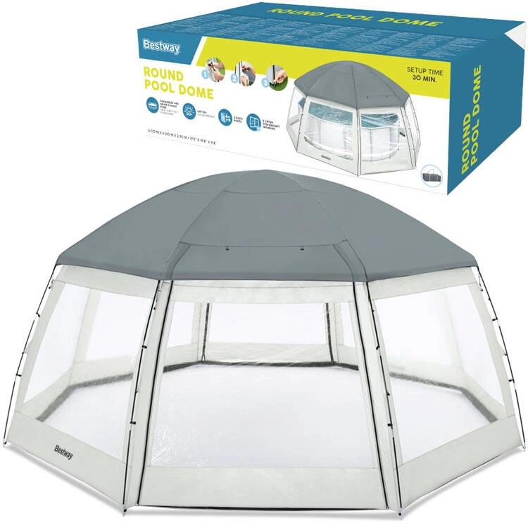 Bestway 58612 Zastřešení bazénu POOL DOME 6 x 6 x 2,95 m