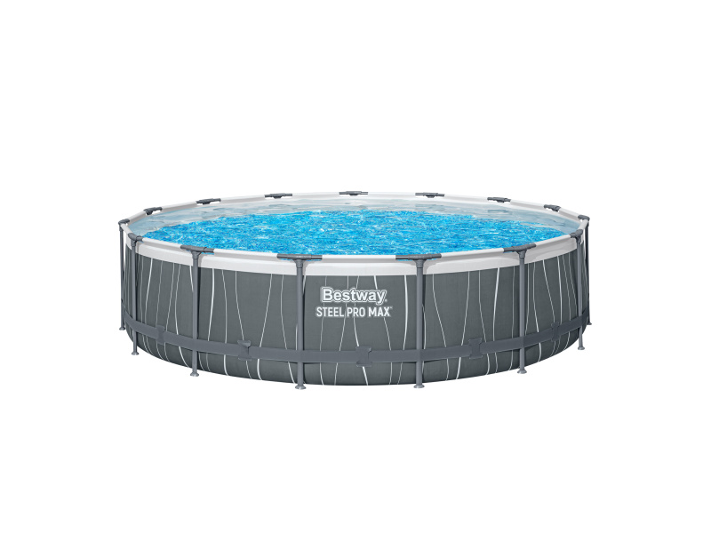 Bestway Bazén s ocelovým rámem Steel Pro Max, Ø 4,57 x 1,07 m, šedá