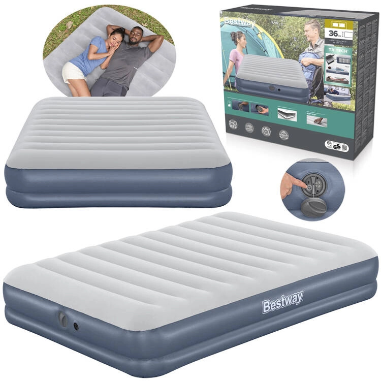 Bestway 6716T Tritech Queen 203 cm x 152 cm x 36cm s vestavěnou pumpou