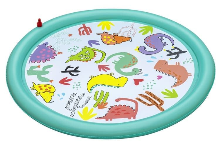 nafukovací vodní hrací podložka s fontánou 122 cm dinosauři BESTWAY