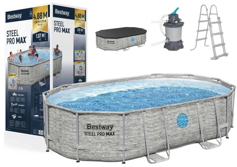 Samonosný bazén Bestway Power Steel Swim Vista 427 x 250 x 100 cm