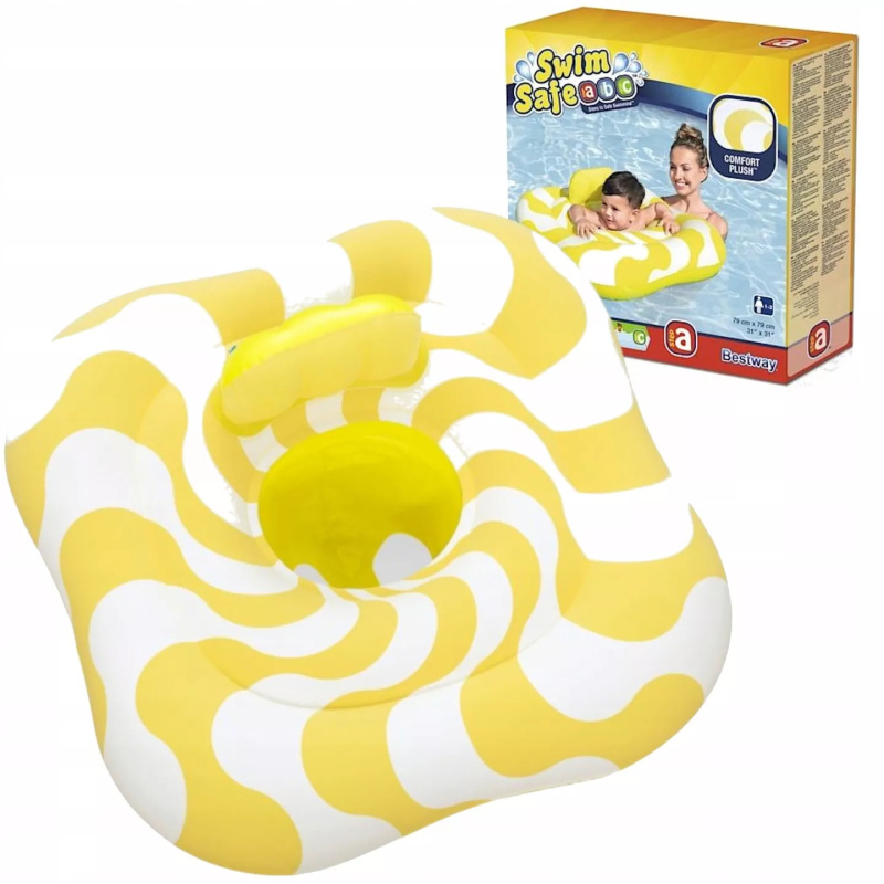 Bestway Nafukovací baby sedací kruh s opěrkou, 79x79 cm