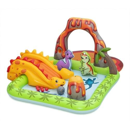 BESTWAY 53172 - Nafukovací vodní hrací centrum s dinosaury a skluzavkou 262 x 188 x 102 cm