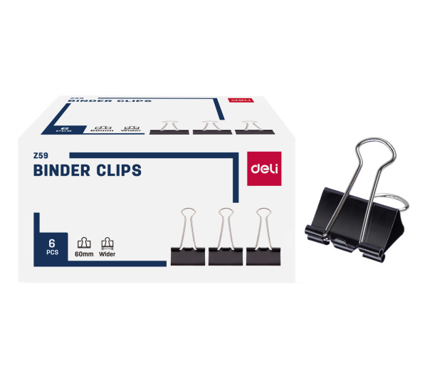 Binder clip 60mm, 6ks DELI EZ59 DELI GROUP CO., LTD.