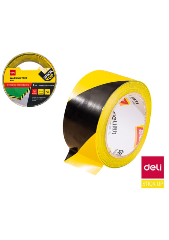 Lepící páska výstražná 48mm x 33m DELI EA700 DELI