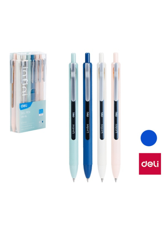 Gelové pero DELI EG86-BL modré mix DELI