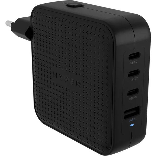 Hyper® HyperJuice® 100W USB-C GaN nabíjecí adaptér (3xUSB-C + 1xUSB-A) černý Černá